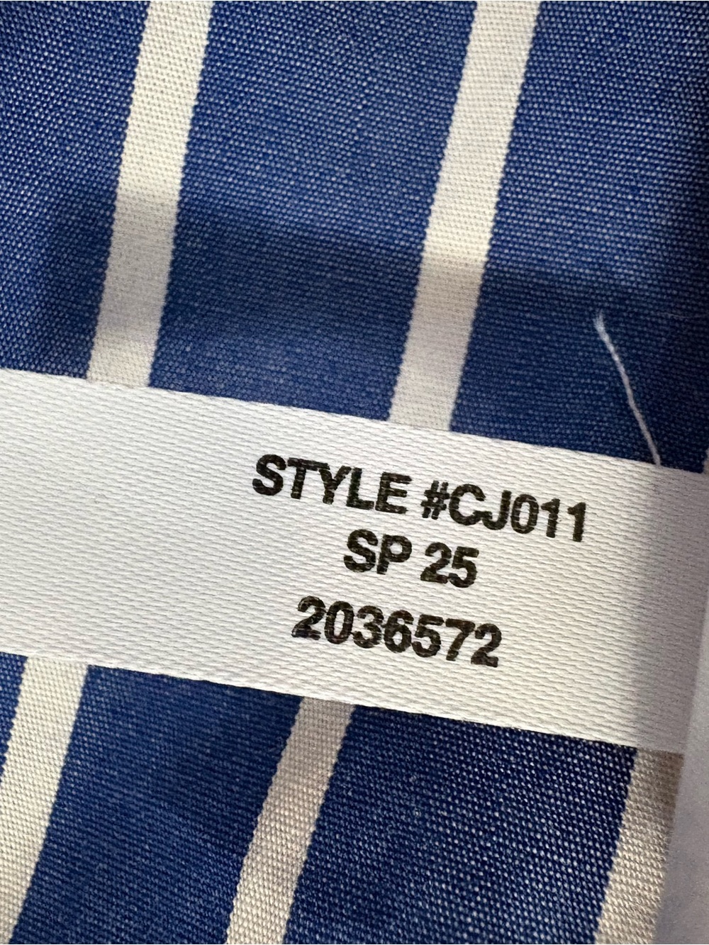 J.Crew Ciel Striped Cotton Poplin Boatneck Side Button Top Blue White XS - Picture 9 of 9